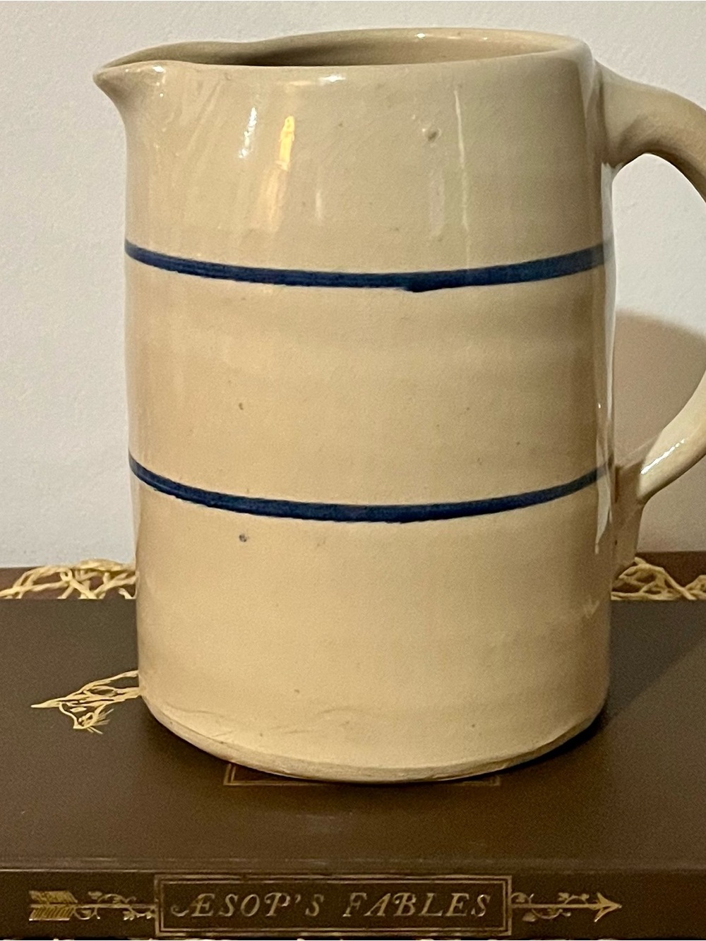Vintage Stoneware Pitcher - Salt Glaze